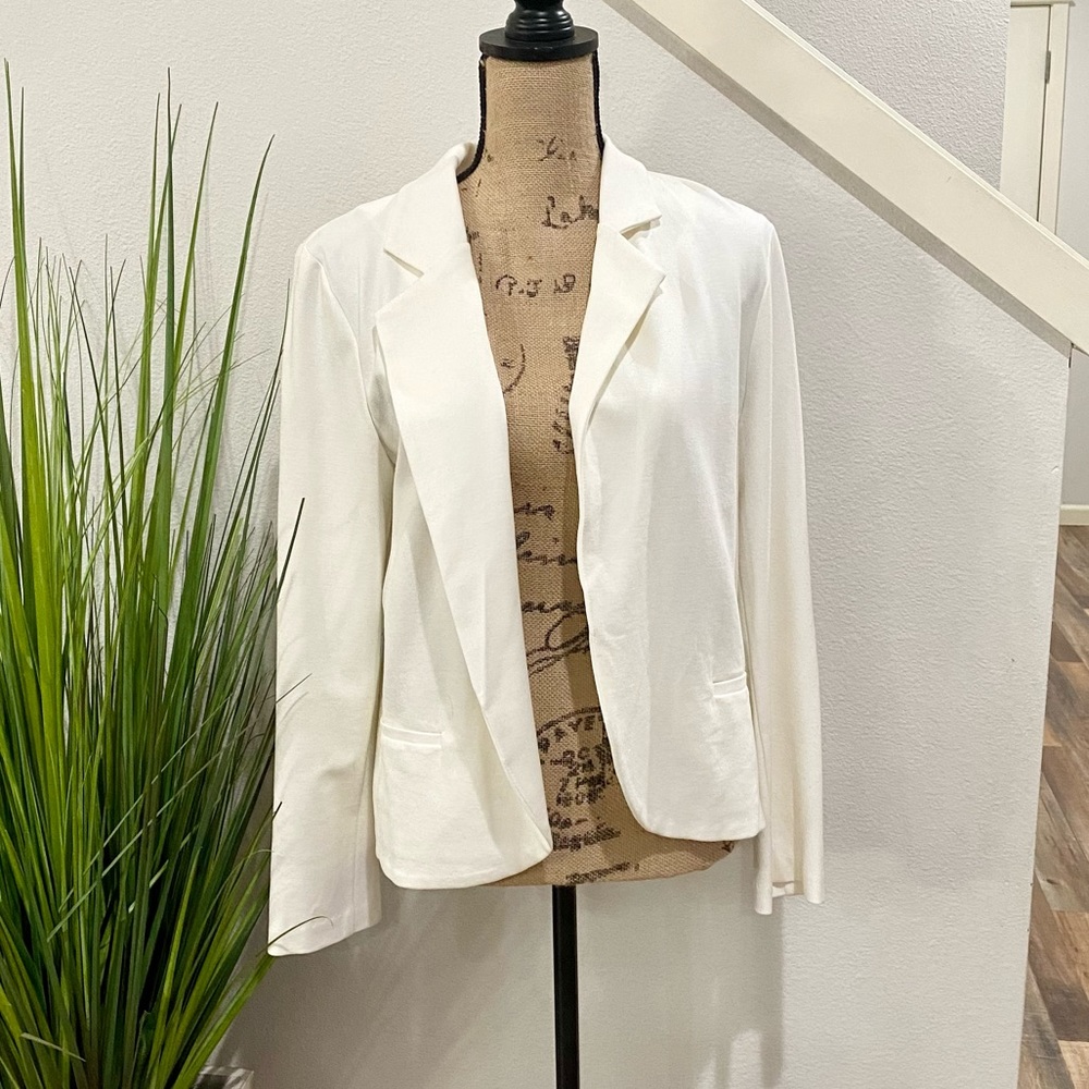 bar lll blazer w stretch in white